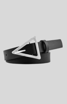 Triangle buckle belt üçgen tokalı siyah kemer