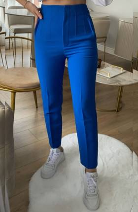 Zara mavi pensli kumaş pantolon